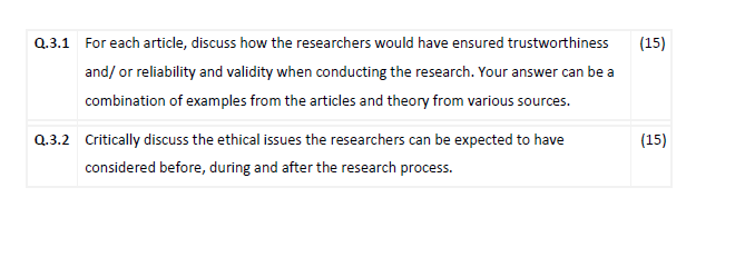  article 1 articles 2 article 3 Q.3.1 For each article, discuss