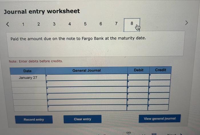 the maturity date. November 28 Borrowed $30,000 cash from Fargo Bank by