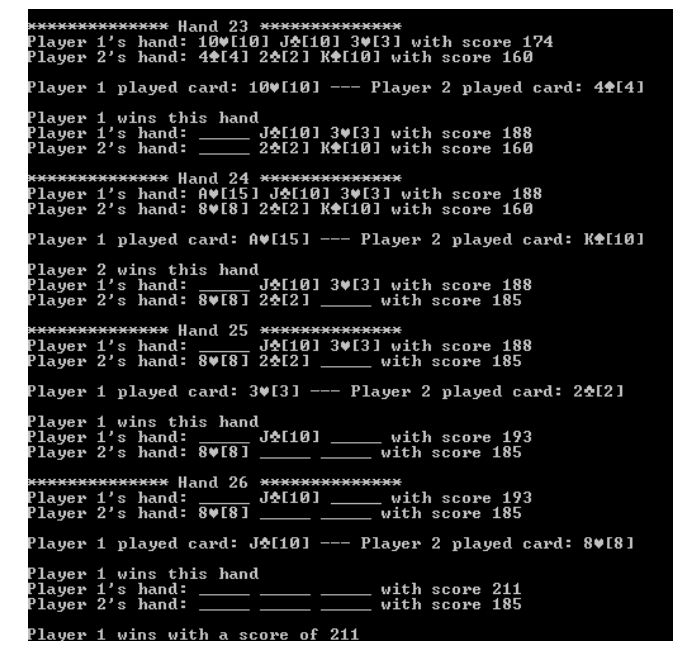 and player.cpp. Card.h, deck.h, and player.h is provide below. Project description: Write