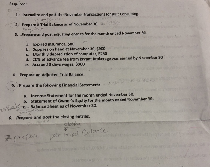 Laughter Landscaping has collected the following data for the December 31 adjusting
