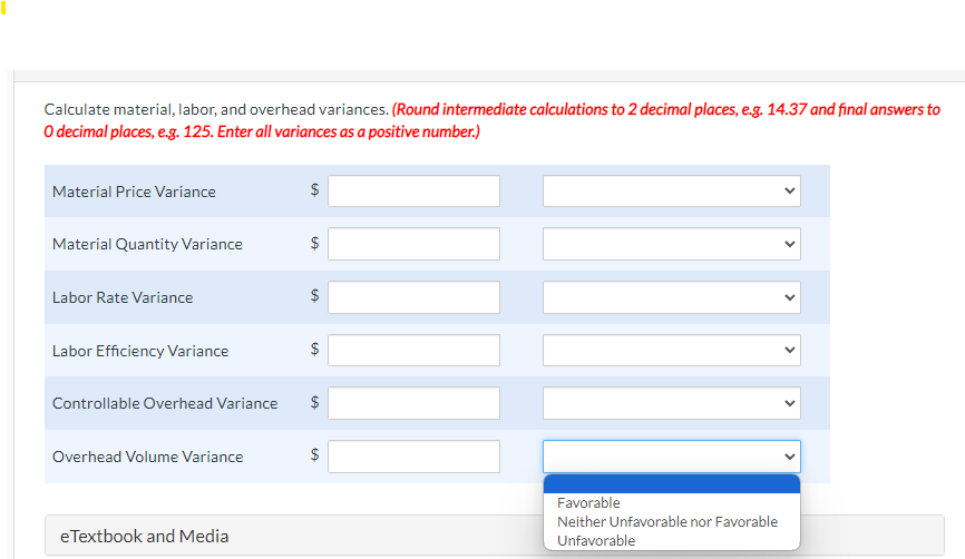 favorable, unfavorable portion. Just need to figure out how to calculate the