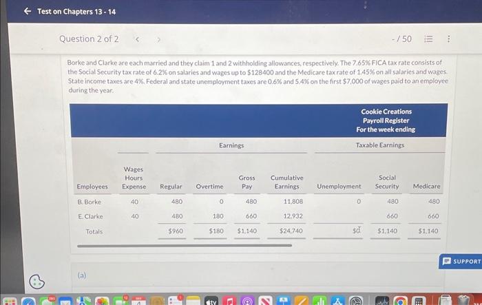 completing the question. all the information you need is there. Vatalie is