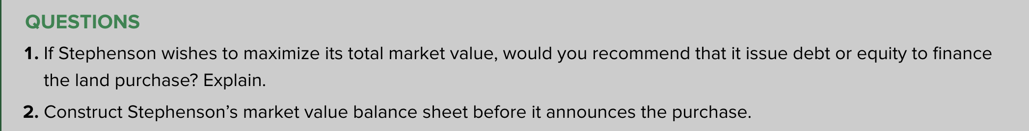 go where:) Stephenson Real Estate Recapitalization Stephenson Real Estate Company was founded