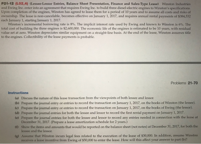  Please show steps and using the 2017 FASB updated leasing method.