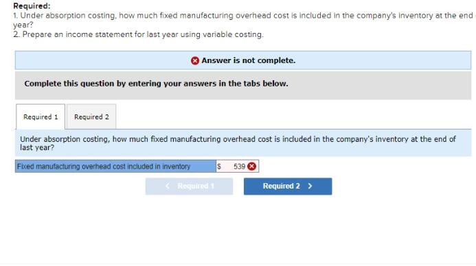 is included in the company's inventory at the end year? 2. Prepare