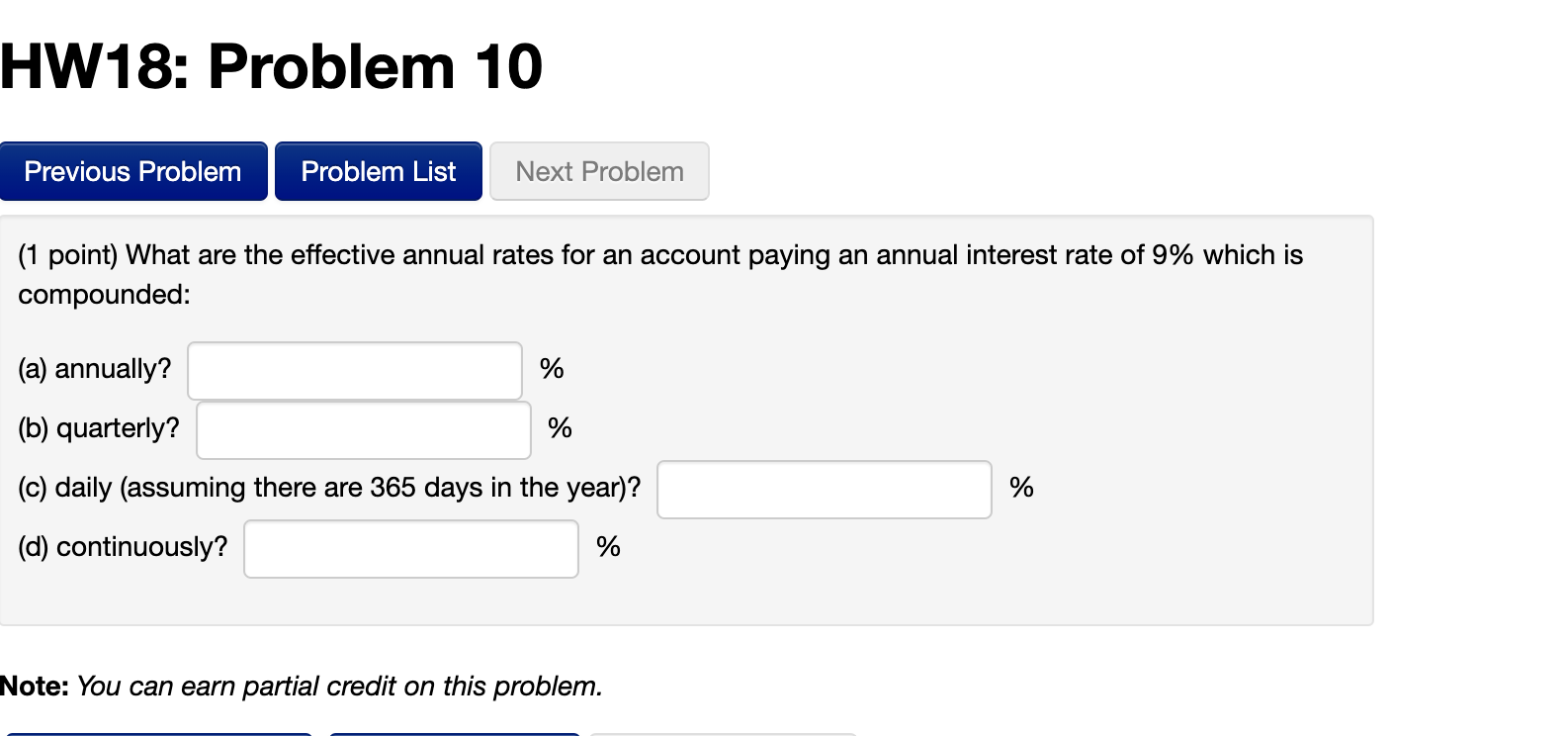 Please help me with this problem! ( 1 point) What are the