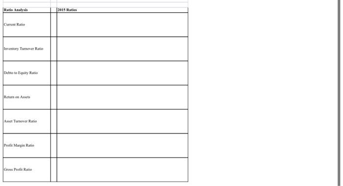 as your base for liabilities. Use Net Sales on the income statement
