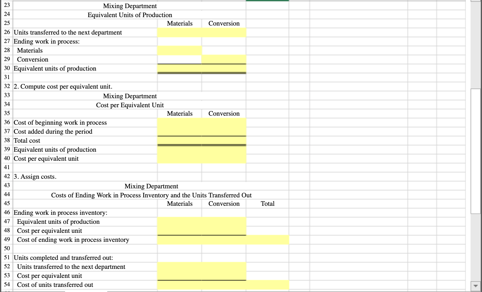 Costing using the Weighted Average Method - Excel ? FILE HOME INSERT