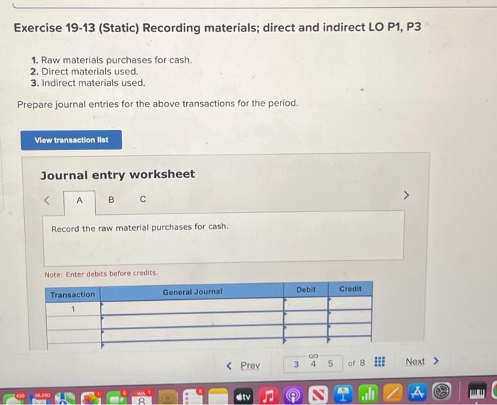 following information applies to the questions displayed below.] The following information is