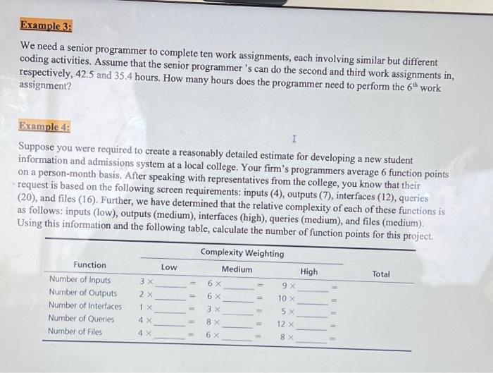 please explain both example 3 & 4 Example 3: We need a