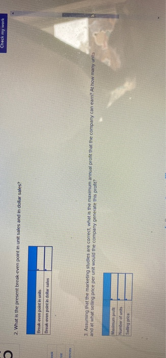 Minden Company introduced a new product last year for which it is