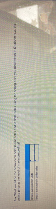 trying to find an optimal selling price. Marketing studies suggest that the