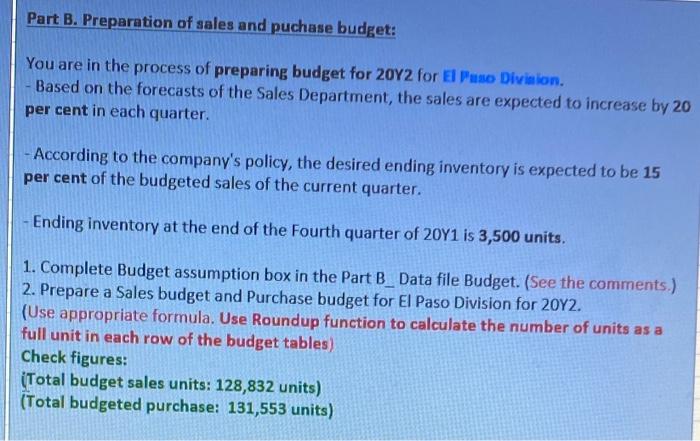  Part B. what formulas do i put in? especially the formulas
