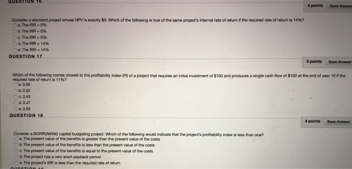  QUESTION 1 4 points Save Answe Consider a standard pro oct