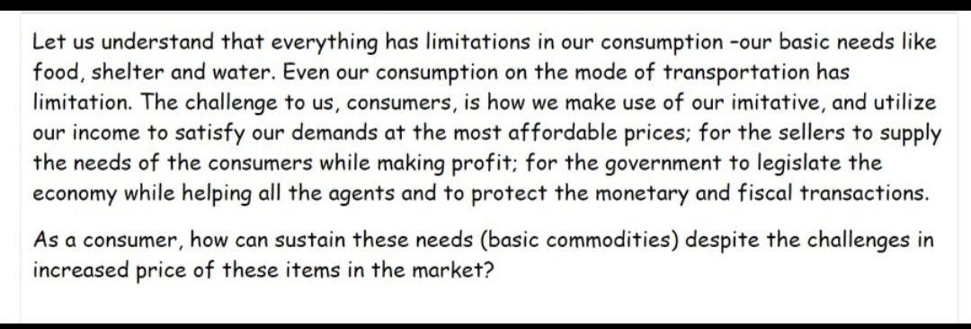 Let us understand that everything has limitations in our consumption -our