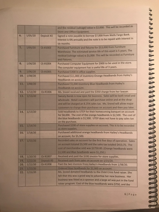 the practice set in the correct order as listed here. These statements