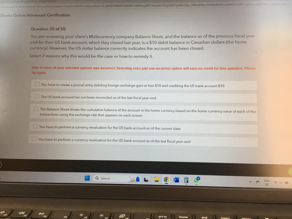 enter it right onto the deposit. What two things are true about