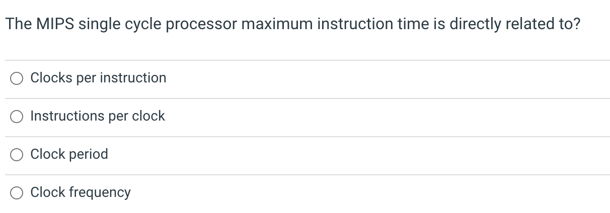 determined by: The opcode for R-type instructions, otherwise the opcode and function