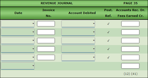 the fiscal year, were as follows: Dec. 1. Issued Check No. 610