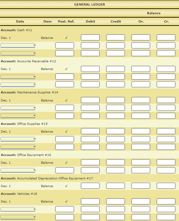 payment of account. Dec. 5. Purchased a vehicle on account from Platinum