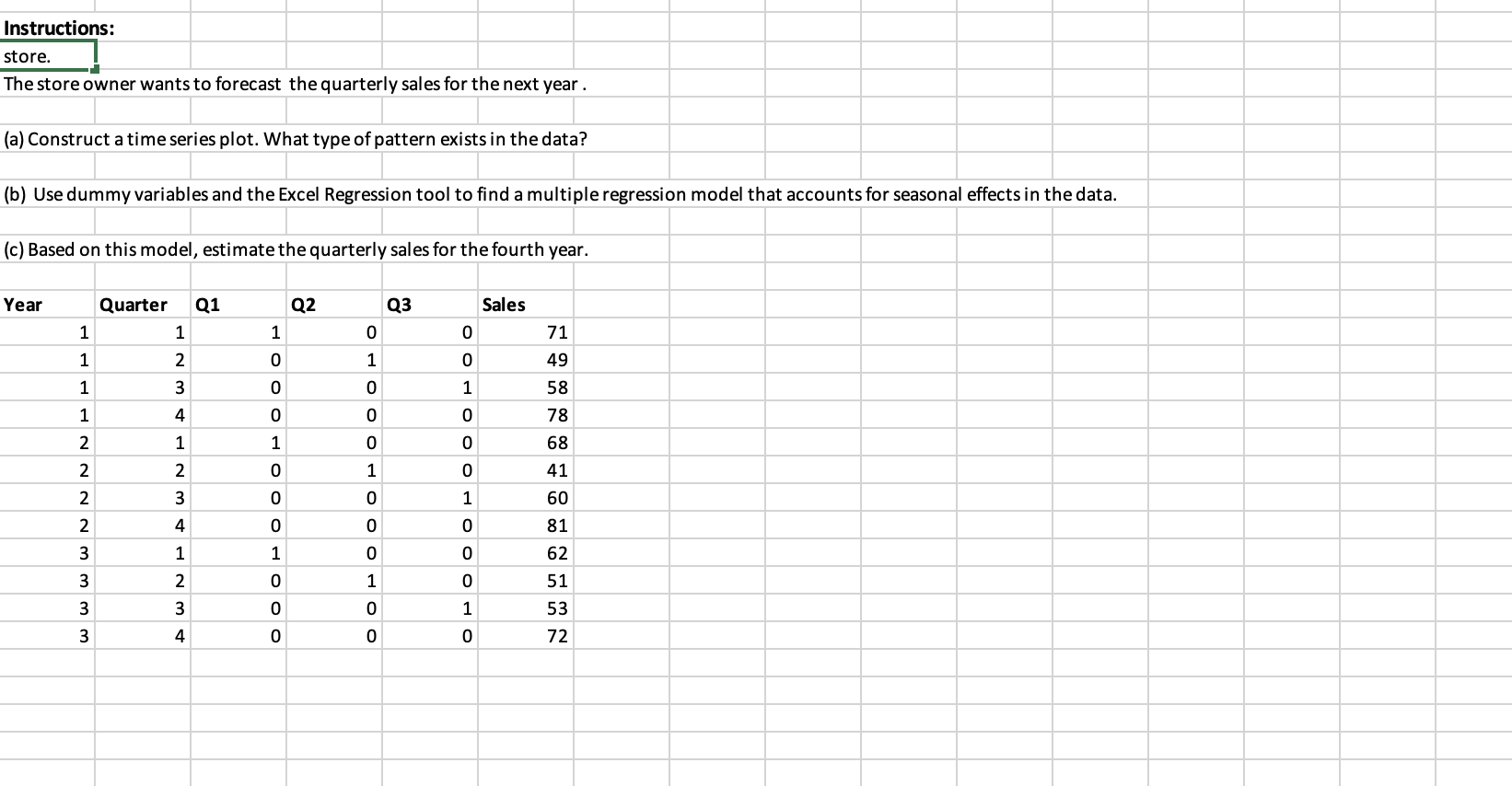 List out how to do it in excel Instructions: store. The