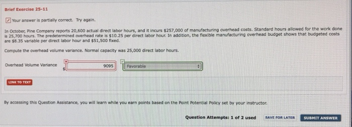  Brief Exercise 25-11 Your answer is partially correct. Try again. In