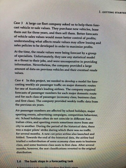 forecasts of vehicle sales values would mean better control of profits; understanding