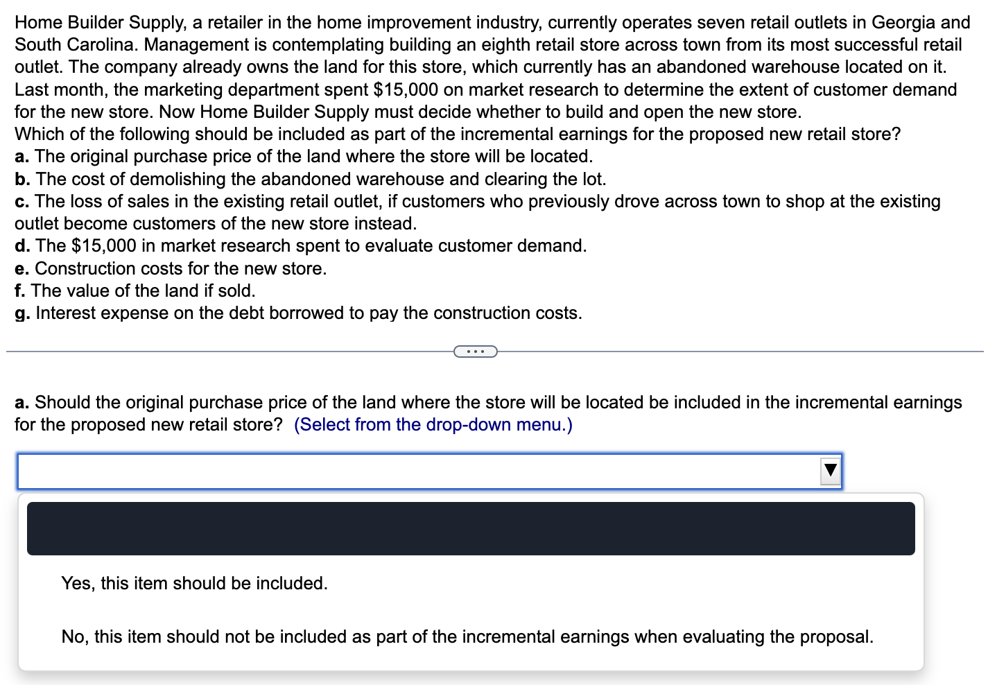 Please answer each letter with yes or no Home Builder Supply, a