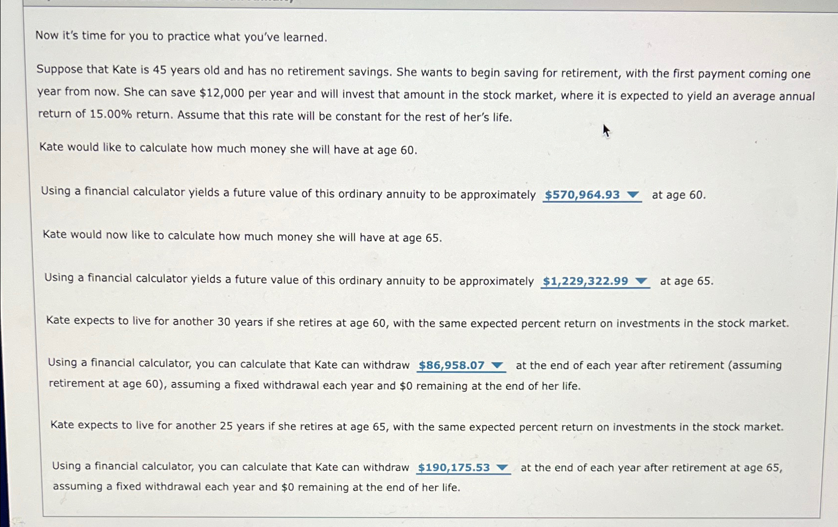  Now it's time for you to practice what you've learned. Suppose