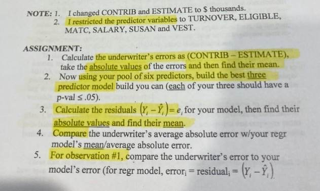  NOTE: 1. I changed CONTRIB and ESTIMATE to $ thousands. 2.