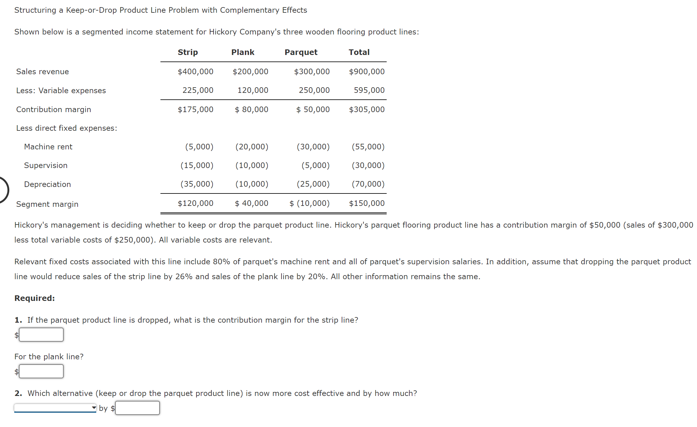  Structuring a Keep-or-Drop Product Line Problem with Complementary Effects Shown below