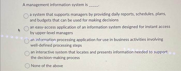 to infrequent, unforeseen, or very unusual problems. Programmed decisions are usually predictable,