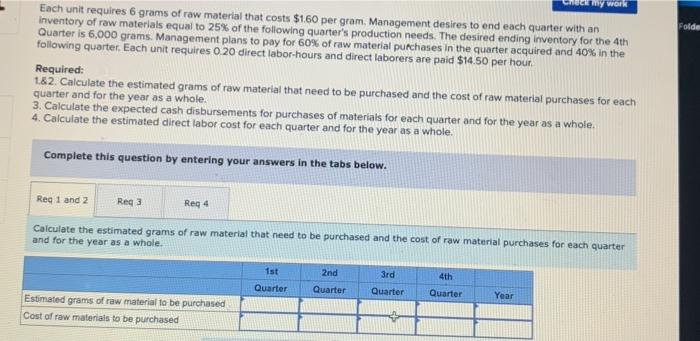 Budgets (L08-4, LO8-5) The production department of Zan Corporation has submitted the