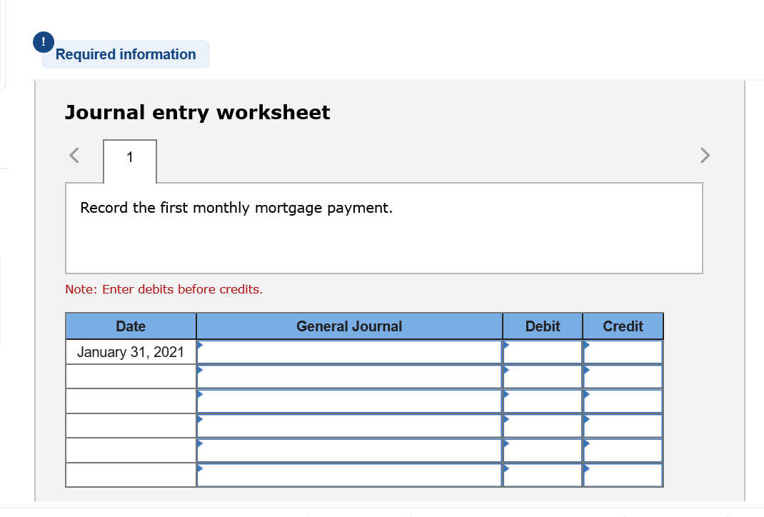 7%, 20-year mortgage. Installment payments of $2,480.96 are due at the end