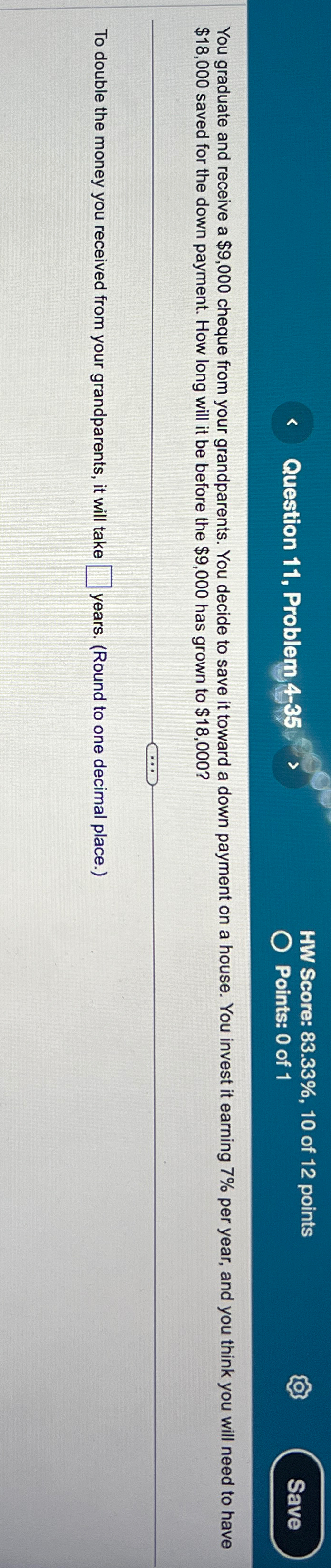  Question 11, Problem 4-35 HW Score: 83.33%,10 of 12 points Points: