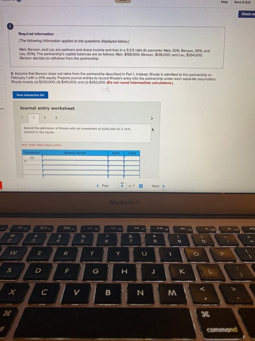  Help Save & Exit Check Required information The following information applies