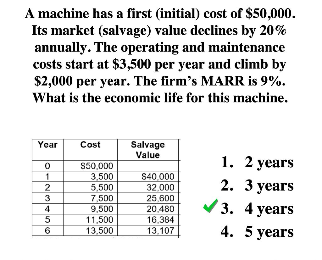 I understand that the answer to this question is 4 years
