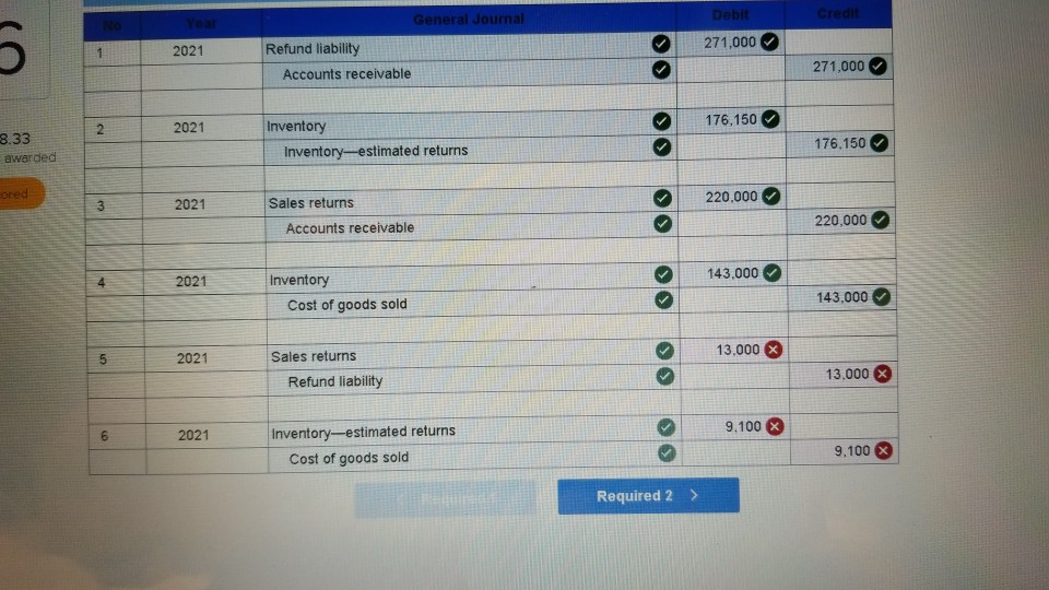 balance refund liability Exercise 7-8 (Algo) Sales returns (LU7-4] Halifax Manufacturing allows