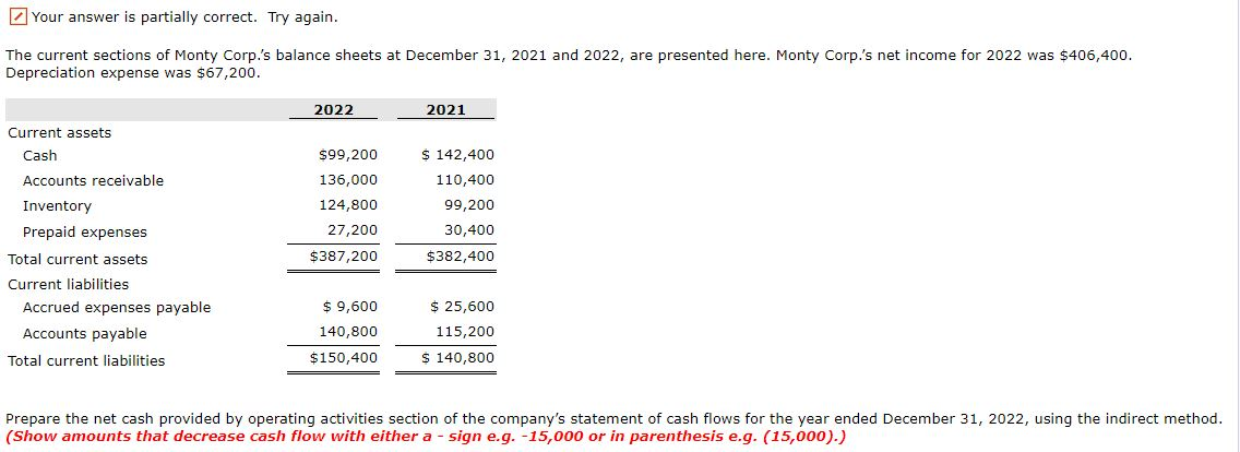  Your answer is partially correct. Try again. The current sections of