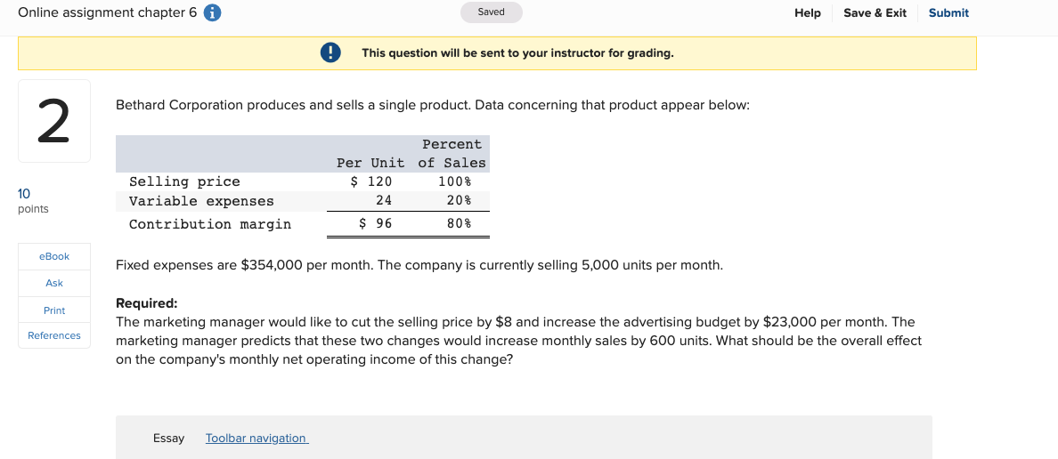 Online assignment chapter 6 i (1) This question will be sent