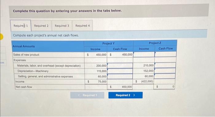 payback period, accounting rate of return, and net present value LO P1,