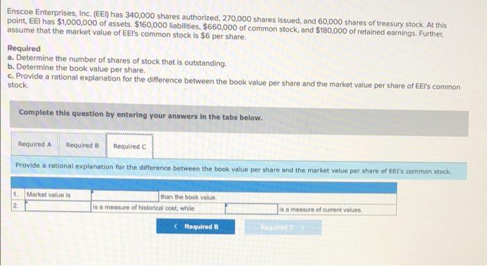 point, El has $1,000,000 of assets. $160,000 liabilities, $660,000 of common stock,