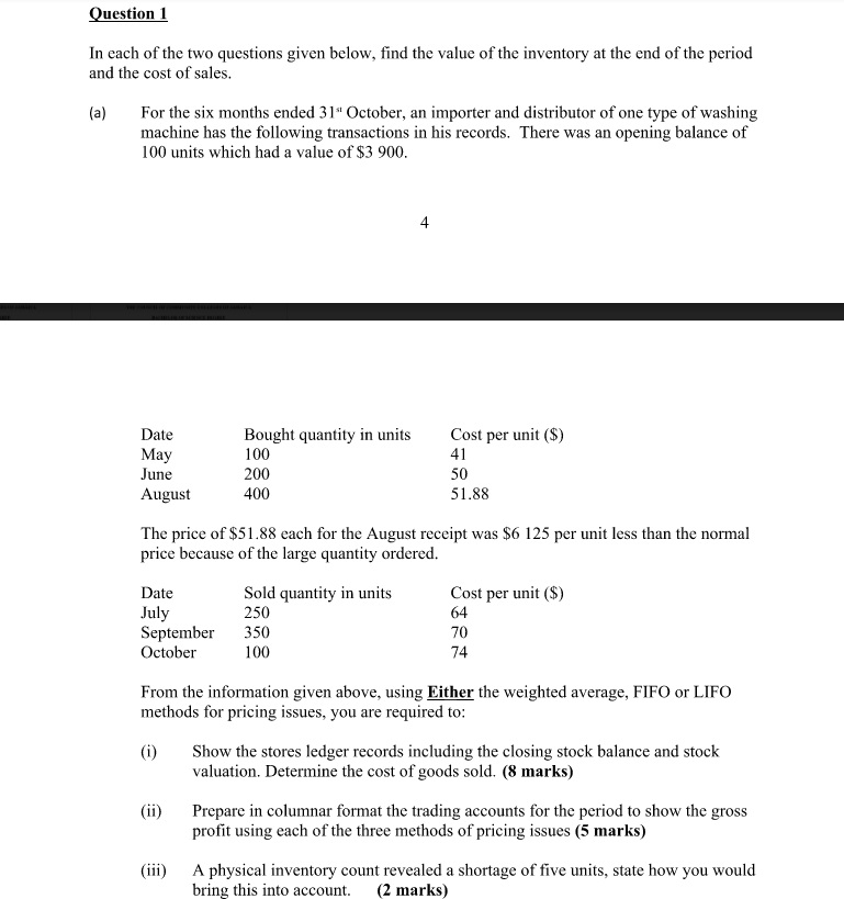 Can you help with this question on uestion1 In each of the