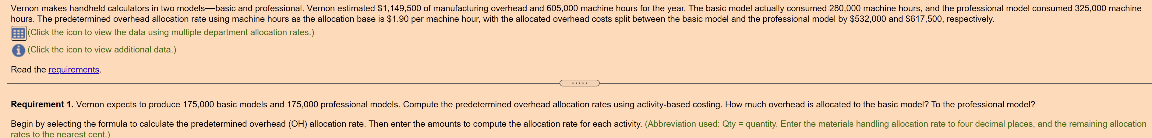Vernon makes handheld calculators in two modelsbasic and professional. Vernon estimated