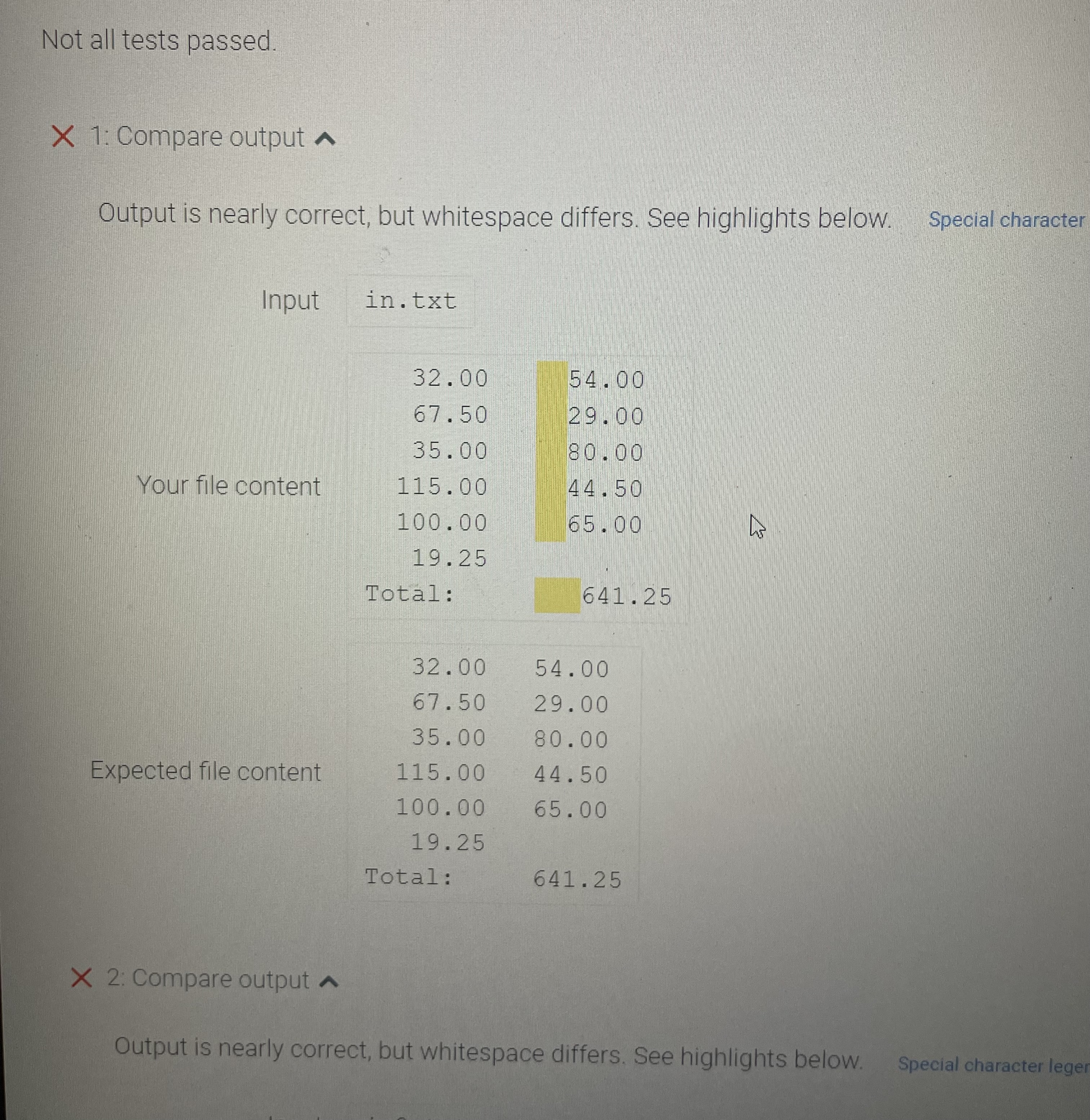  Program (Total. java) :WHY IS THERE A SPACE IN MY OUTPUT?
