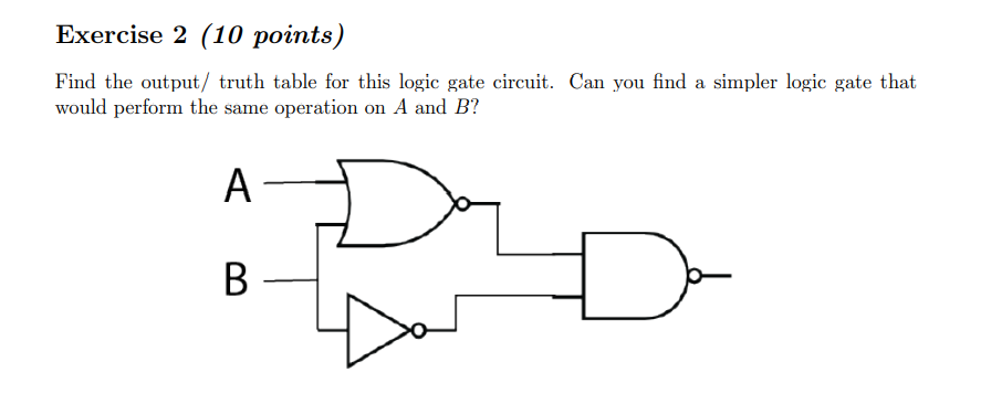  Find the output/ truth table for this logic gate circuit. Can
