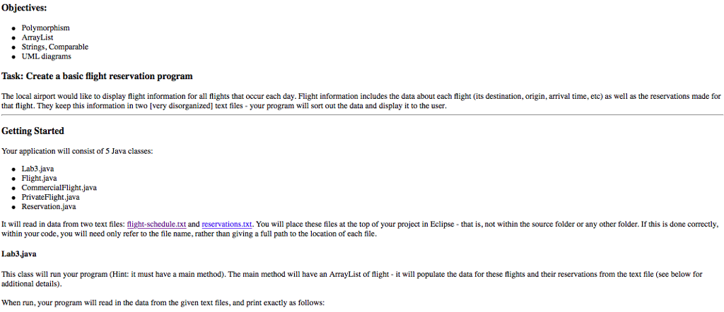 this is the objective i was given as well as the code