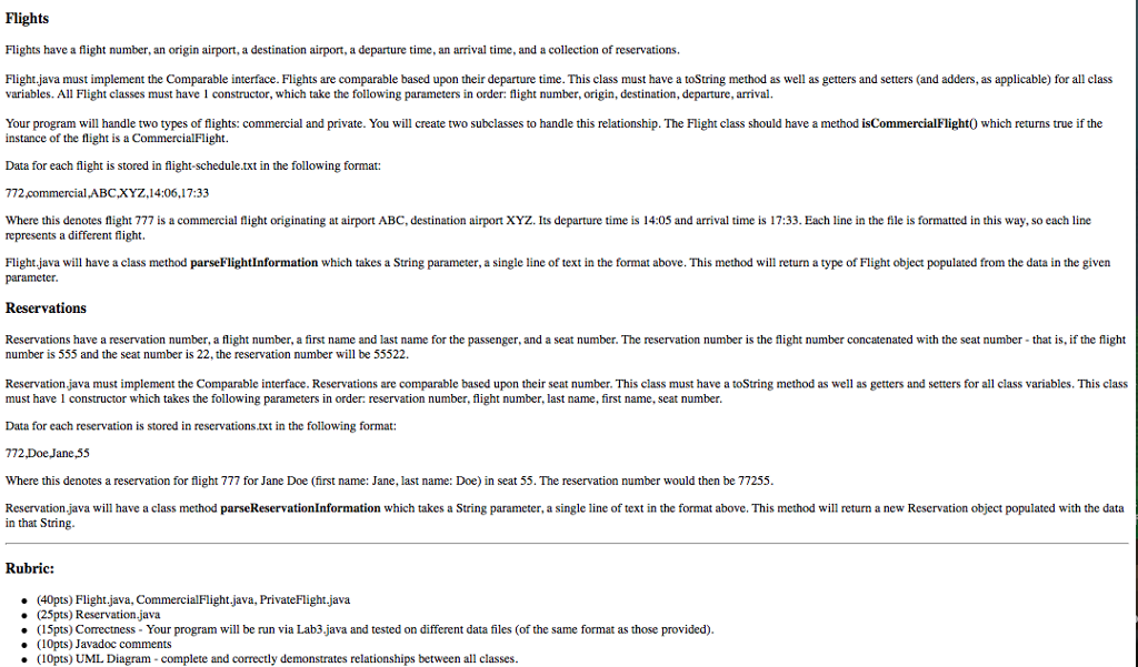 the output that is asked which is to get all the reservations