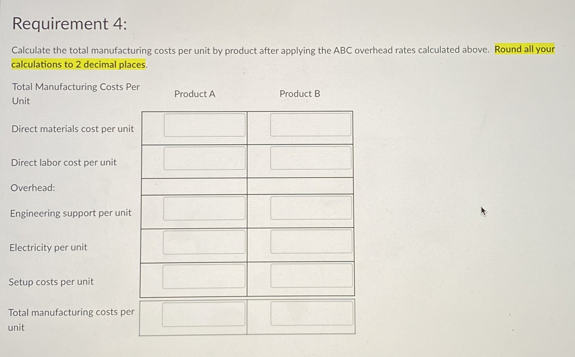 please help me answer the following problem with its four requirements: