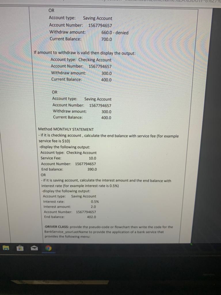 SP2019 LAB1PART2 -Add 3 data type classes named Account yourLastName CheckingAccount_yourLastName and